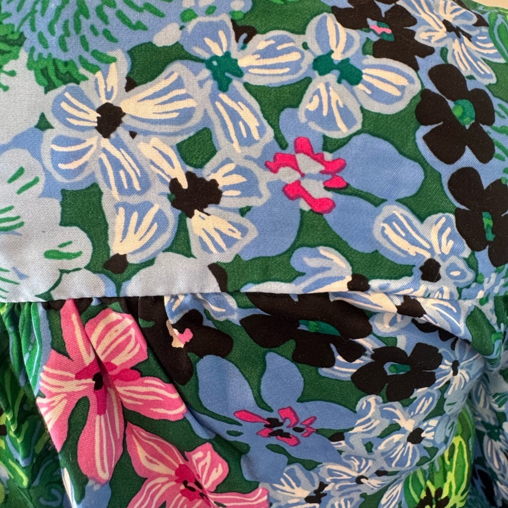 Lilly Pulitzer Sz 4 Loubella Smocked Midi Dress Multi Soiree All Day - Picture 13 of 16